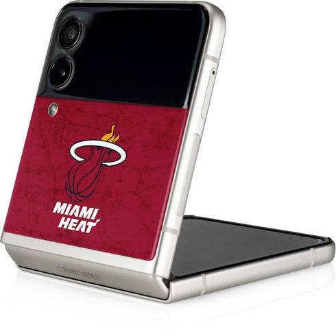 NBA Miami Heat Red Primary Logo Galaxy Z Flip4 5G Skin